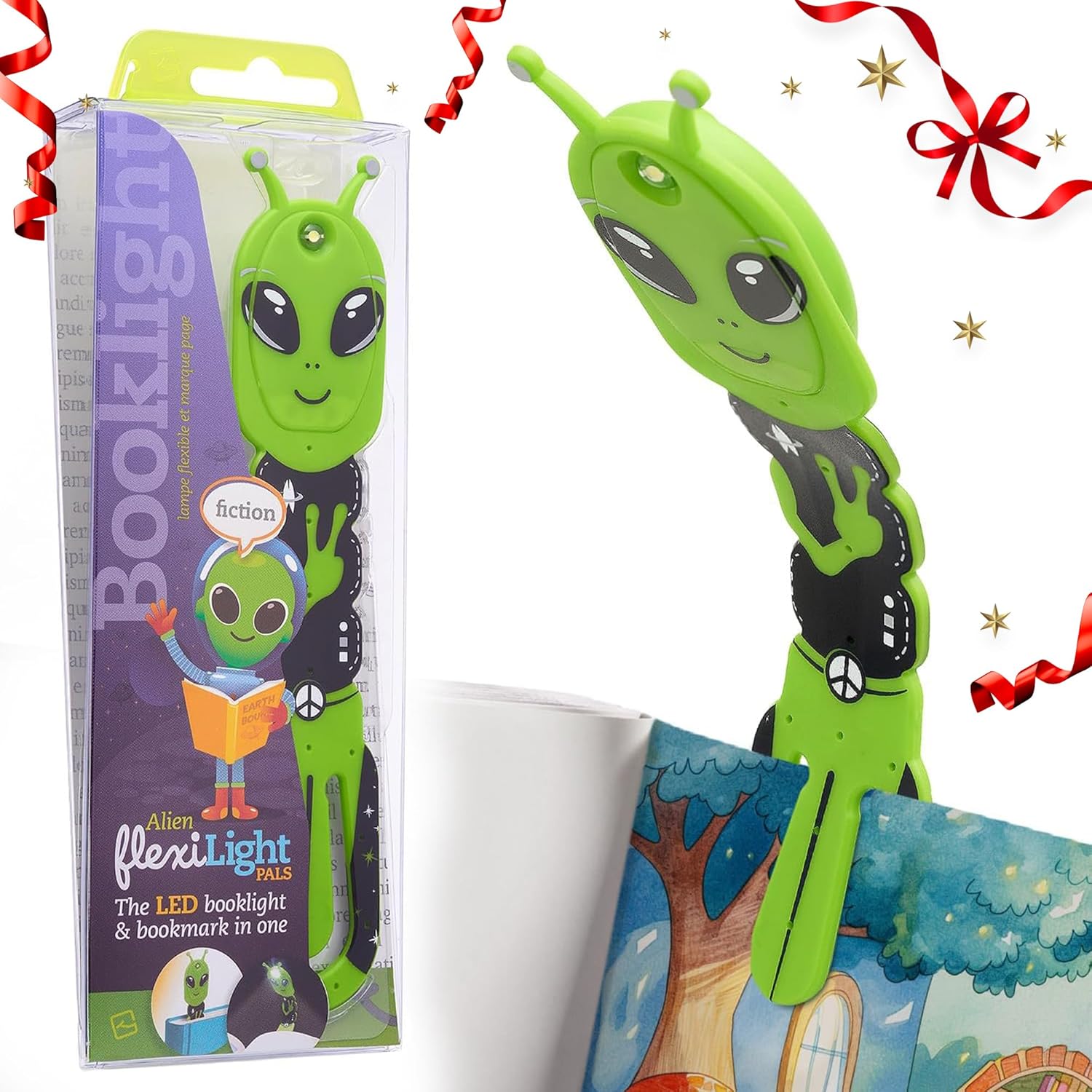 2-in-1 Clip On Bookmark Kids Book Light for Reading Night