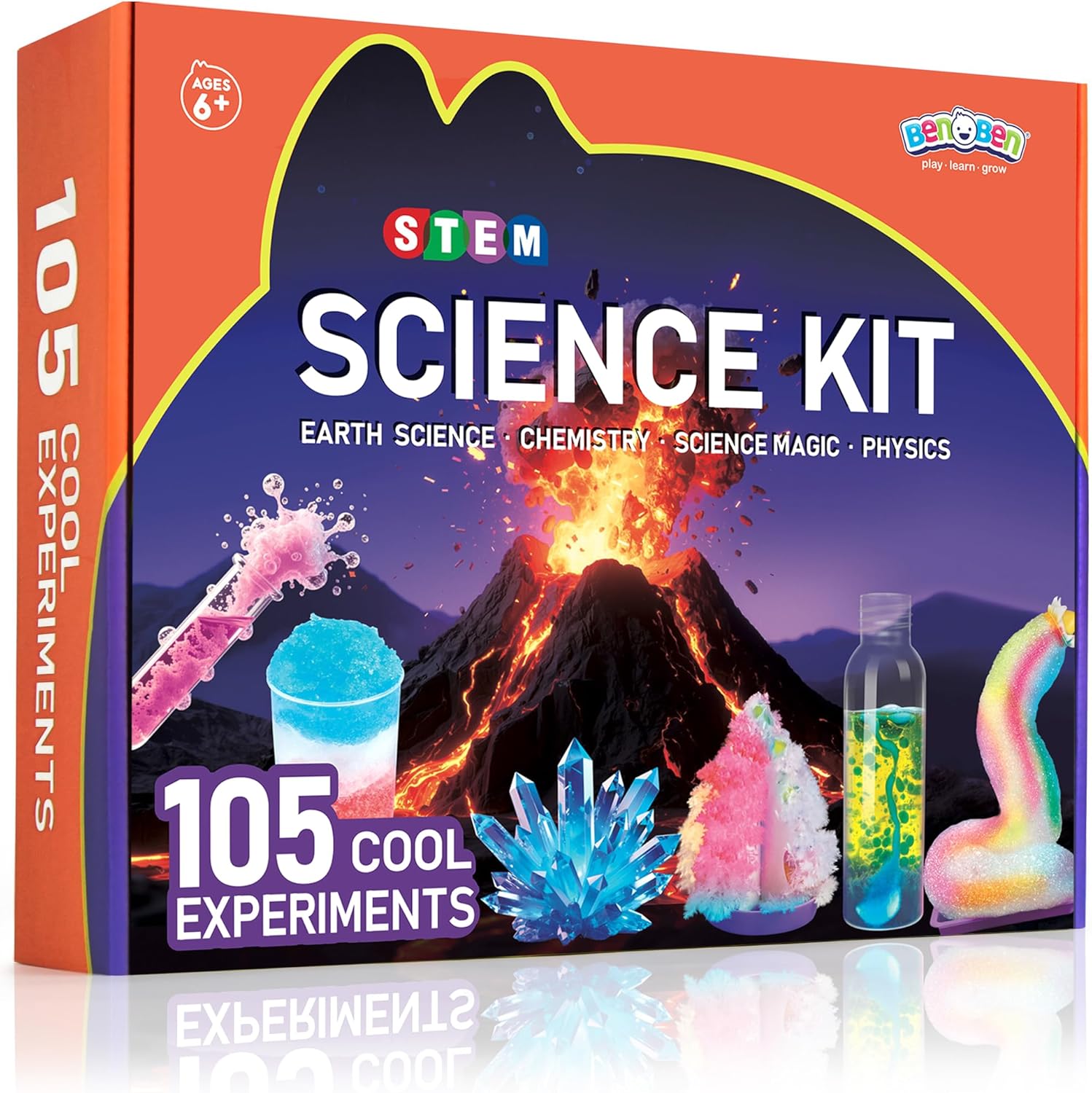 BenBen Science Kit for Kids Ages 8-12, 105 Hands-On Experiments