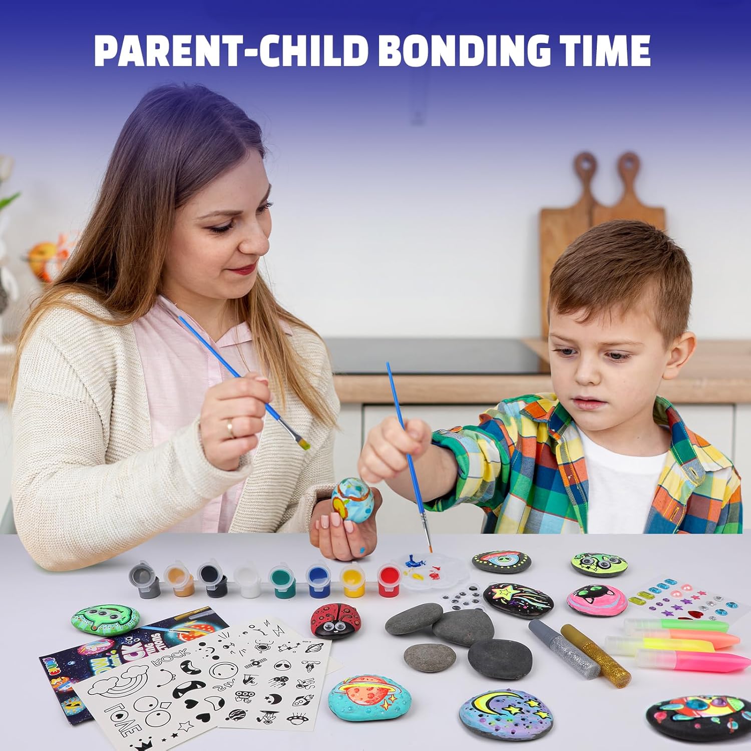 Dan&Darci Kids Rock Painting Kit – Glow in The Dark