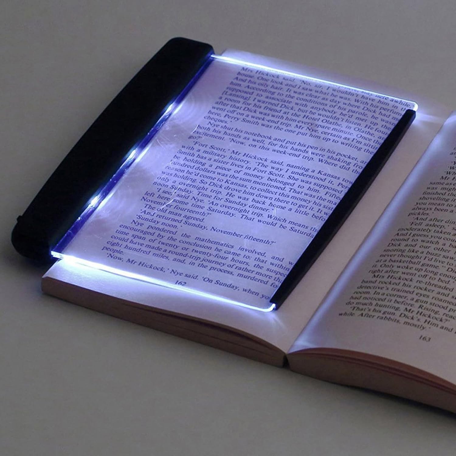 Flat Book Light for Reading Lamp, Portable Bookmark Light