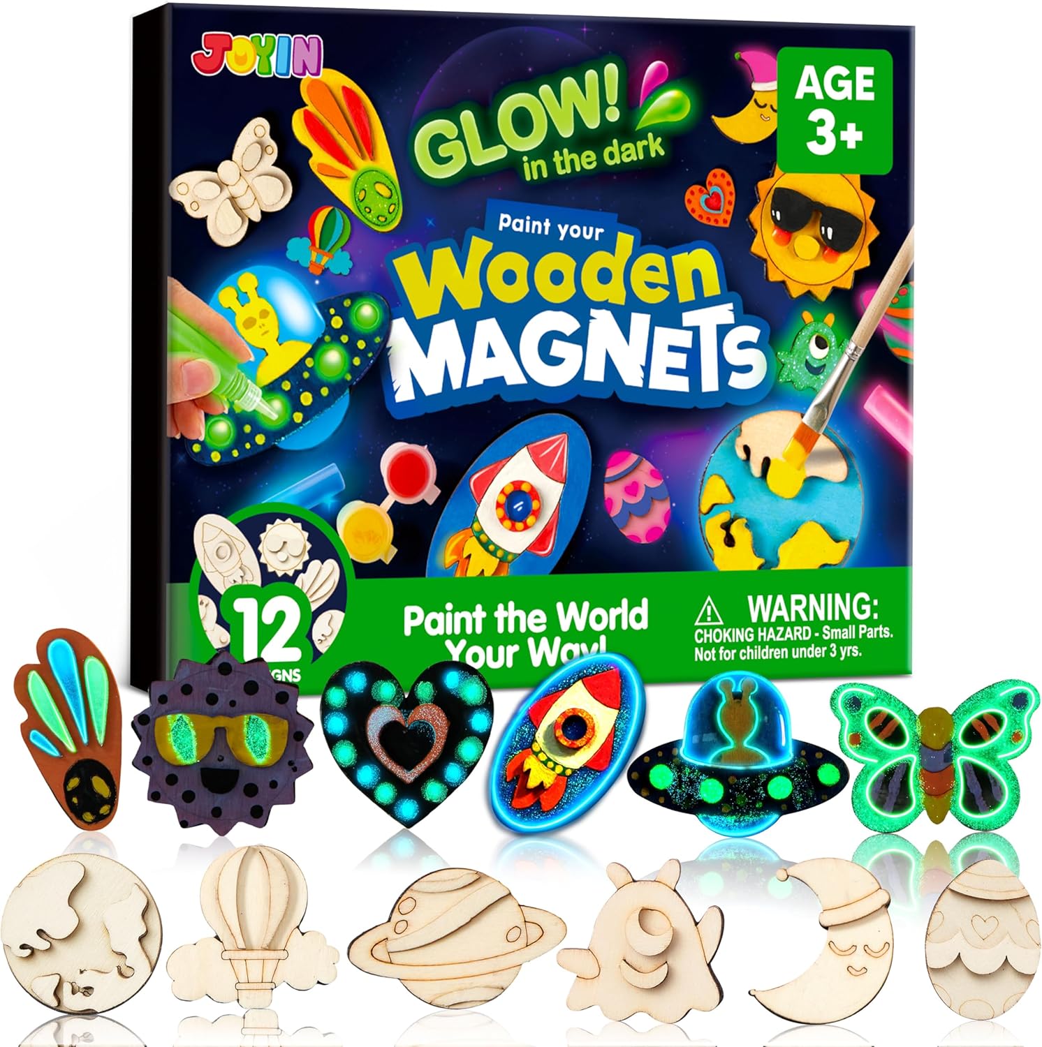 JOYIN Wooden Magnet Creativity Arts & Crafts Painting Kit