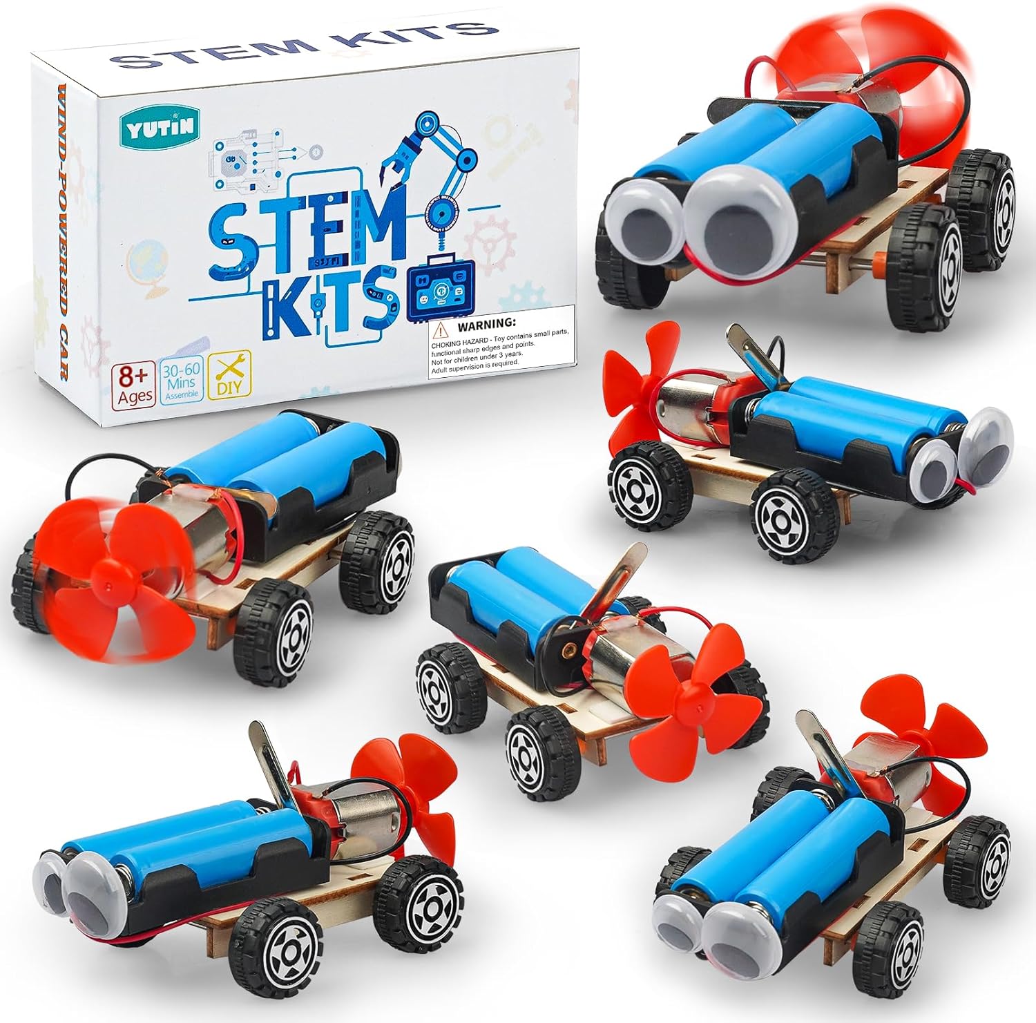 STEM Science Kits for Kids Age 8-12, 6 Set Wind-Powered Experiments